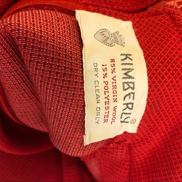 Vintage Kimberly Wool Mini dress with retro front pockets and chain belt - Picture 3 of 7